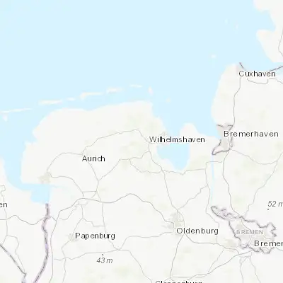 Map showing location of Schortens (53.533330, 7.950000)