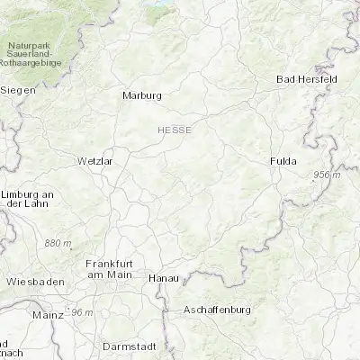 Map showing location of Schotten (50.503460, 9.125160)