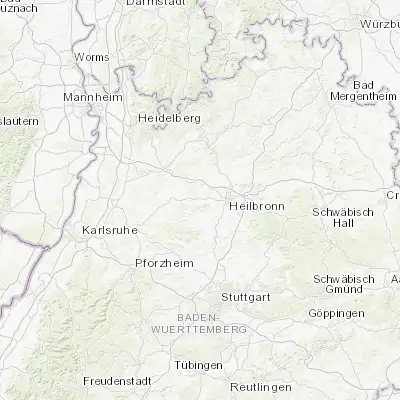 Map showing location of Schwaigern (49.144940, 9.055250)