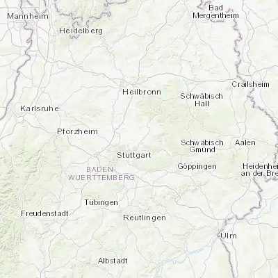 Map showing location of Schwaikheim (48.877330, 9.349580)