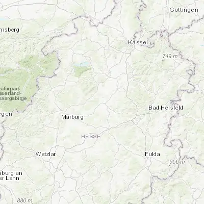Map showing location of Schwalmstadt (50.933330, 9.216670)