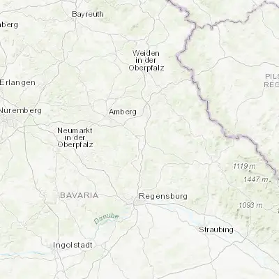 Map showing location of Schwandorf in Bayern (49.325340, 12.109800)