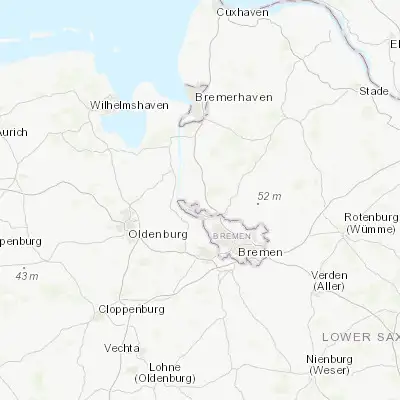 Map showing location of Schwanewede (53.233330, 8.600000)