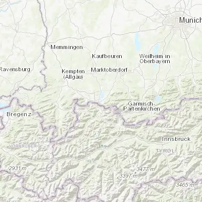 Map showing location of Schwangau (47.577220, 10.734160)