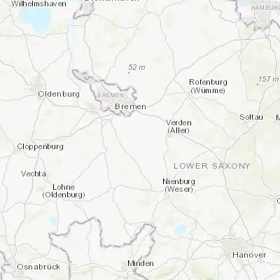 Map showing location of Schwarme (52.900000, 9.016670)