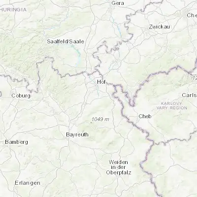 Map showing location of Schwarzenbach an der Saale (50.222790, 11.935040)