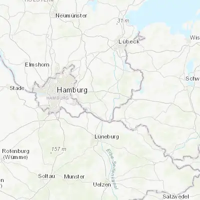 Map showing location of Schwarzenbek (53.503030, 10.480550)