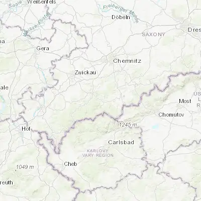 Map showing location of Schwarzenberg (50.537910, 12.785220)