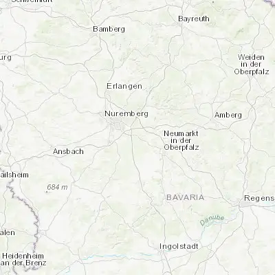 Map showing location of Schwarzenbruck (49.357780, 11.243330)