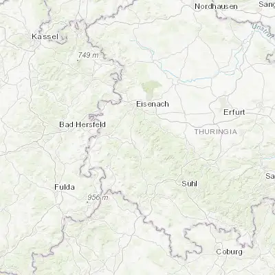 Map showing location of Schweina (50.825020, 10.337880)