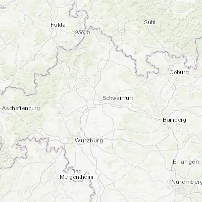 Map showing location of Schweinfurt (50.049370, 10.221750)
