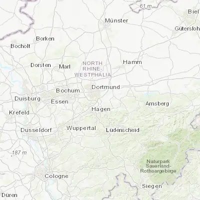 Map showing location of Schwerte (51.443870, 7.567500)