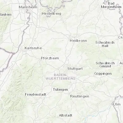 Map showing location of Schwieberdingen (48.876440, 9.074390)