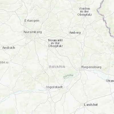 Map showing location of Seubersdorf (49.162120, 11.627140)