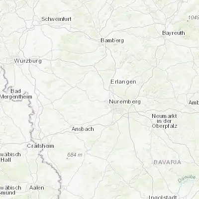 Map showing location of Seukendorf (49.488440, 10.879990)