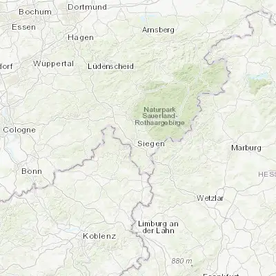 Map showing location of Siegen (50.874810, 8.024310)