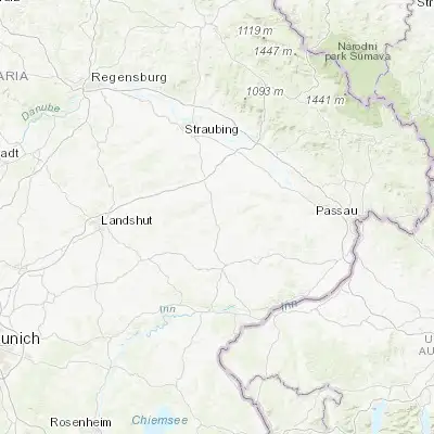 Map showing location of Simbach (48.566060, 12.738880)