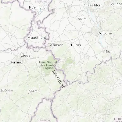 Map showing location of Simmerath (50.600000, 6.300000)