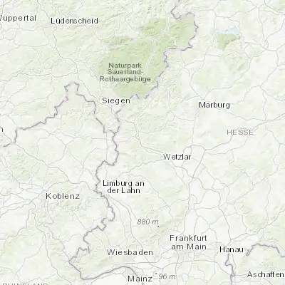 Map showing location of Sinn (50.650000, 8.333330)