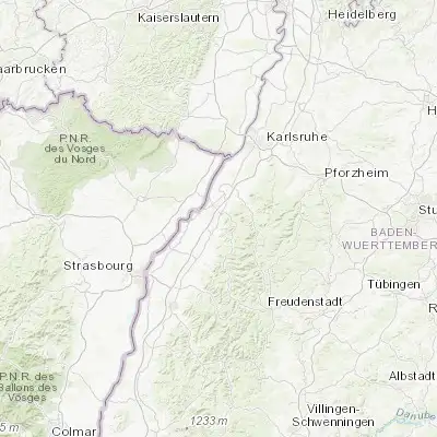 Map showing location of Sinzheim (48.766670, 8.166670)