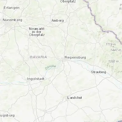 Map showing location of Sinzing (49.000000, 12.033330)