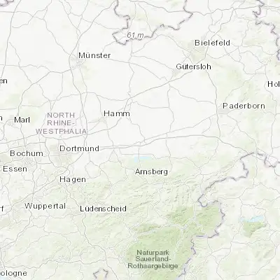 Map showing location of Soest (51.575580, 8.106190)