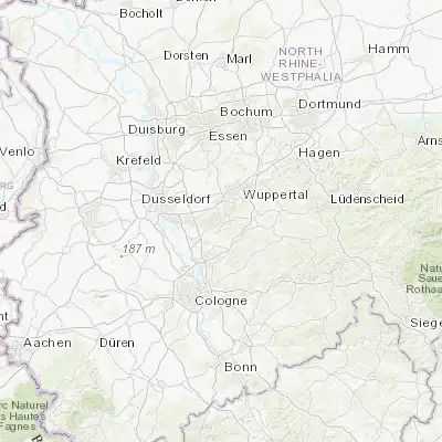 Map showing location of Solingen (51.173430, 7.084500)