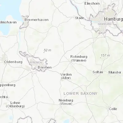 Map showing location of Sottrum (53.116670, 9.233330)