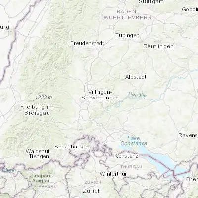 Map showing location of Spaichingen (48.074770, 8.735080)