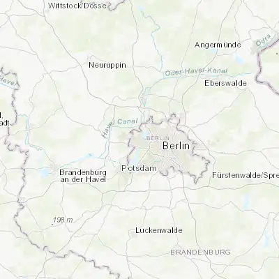 Map showing location of Spandau (52.551100, 13.199210)
