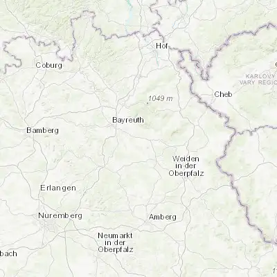 Map showing location of Speichersdorf (49.871330, 11.781230)