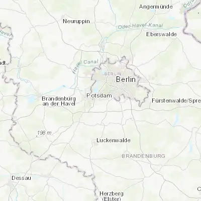 Map showing location of Stahnsdorf (52.383330, 13.216670)