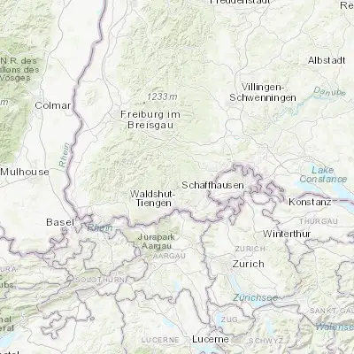Map showing location of Staufen (47.756860, 8.210780)