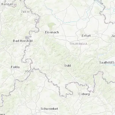 Map showing location of Steinbach-Hallenberg (50.696240, 10.565410)