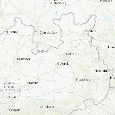 Map showing location of Steinhagen (52.000000, 8.400000)