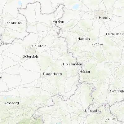 Map showing location of Steinheim (51.870660, 9.091360)