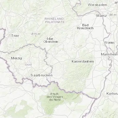 Map showing location of Steinwenden (49.457080, 7.527260)