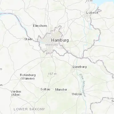 Map showing location of Stelle (53.384160, 10.111380)