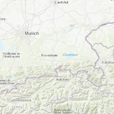 Map showing location of Stephanskirchen (47.853890, 12.185600)