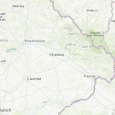 Map showing location of Straßkirchen (48.830710, 12.721050)