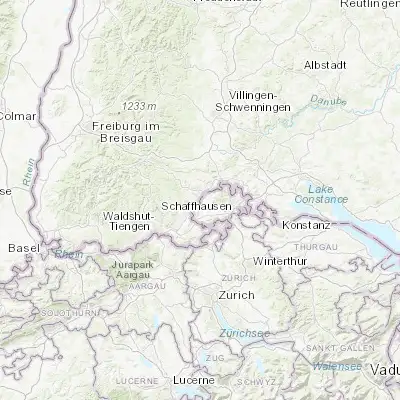 Map showing location of Stühlingen (47.745800, 8.448130)