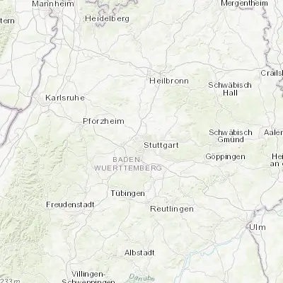 Map showing location of Stuttgart Feuerbach (48.808670, 9.157190)