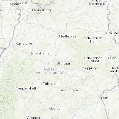 Map showing location of Stuttgart Mühlhausen (48.842320, 9.230280)