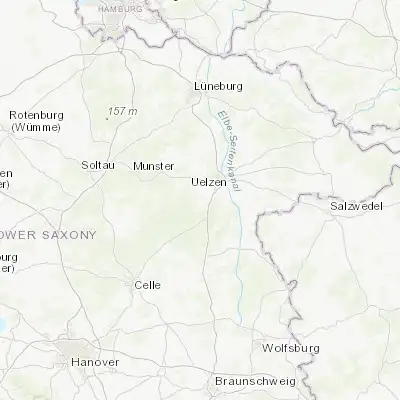 Map showing location of Suderburg (52.895860, 10.451410)