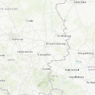Map showing location of Südstadt (52.233480, 10.558080)