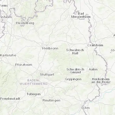 Map showing location of Sulzbach an der Murr (49.003030, 9.500300)