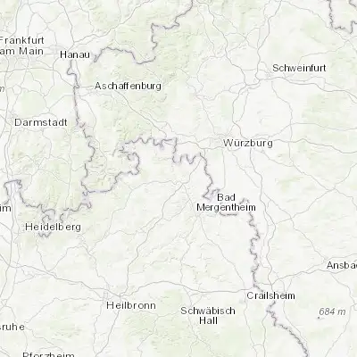 Map showing location of Tauberbischofsheim (49.624720, 9.662780)