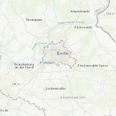Map showing location of Tempelhof (52.466670, 13.400000)