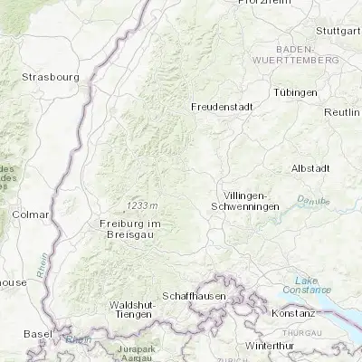 Map showing location of Tennenbronn (48.190410, 8.351760)