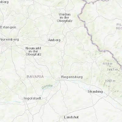 Map showing location of Teublitz (49.222890, 12.087270)